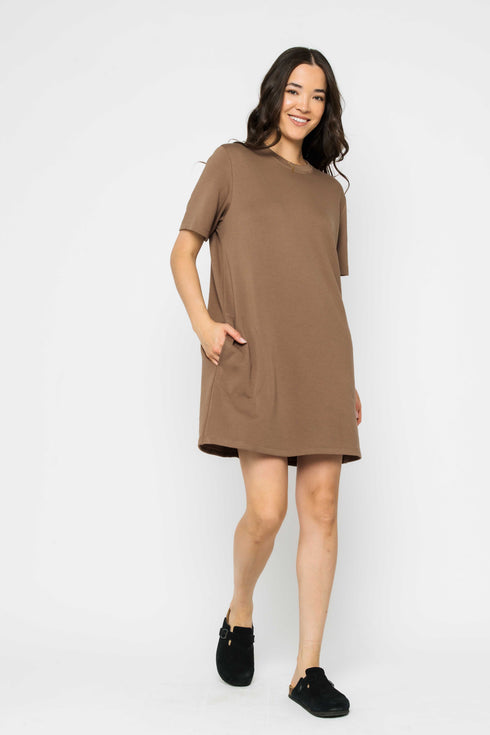 Nell-Luxe Fleece Tee Dress
